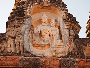 The Hampi temple complex, a UNESCO World Heritage Site in Karnataka, India