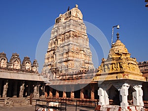 The Hampi temple complex, a UNESCO World Heritage Site in Karnataka, India