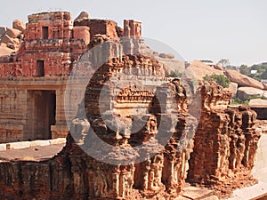 The Hampi temple complex, a UNESCO World Heritage Site in Karnataka, India