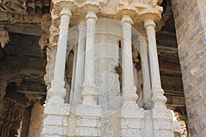 Hampi Vittala Temple one of musical pillar which gives different sounds while tapped