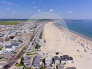 Hampton Beach aerial view, Hampton, NH, USA