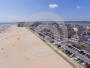 Hampton Beach aerial view, Hampton, NH, USA