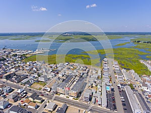 Hampton Beach aerial view, Hampton, NH, USA