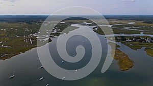 Hampton Beach aerial view, New Hampshire NH, USA