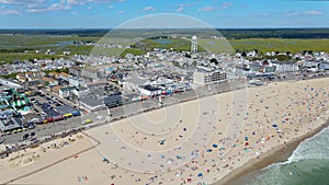 Hampton Beach aerial view, New Hampshire NH, USA