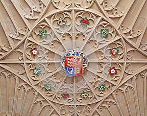 Hampton Court Palace - Heraldic Detail on a ceiling 