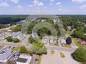 Hampton town center aerial view, Hampton, NH, USA