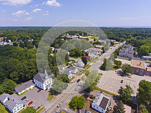 Hampton town center aerial view, Hampton, NH, USA