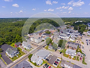 Hampton town center aerial view, Hampton, NH, USA