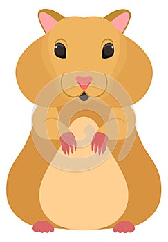 Hamster cartoon icon. Cute pet. Adorable rodent
