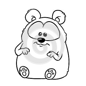 Hamster character animal small rodent illustration cartoon contour coloring