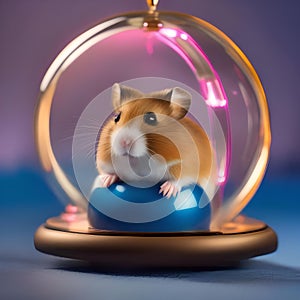 A hamster in a miniature ball rolling toward a tiny countdown clock3