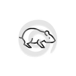 Hamster pet line icon