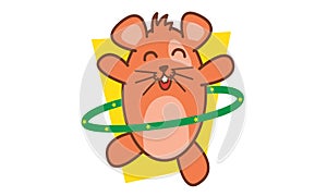 Hamster Playing Hula Hoops