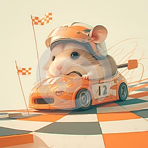 Hamster Racer: Adorable Hamster Takes on a Matchbox Car Adventure