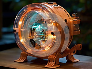 Hamster wheel generates electricity in photo