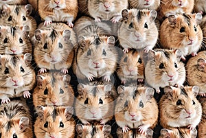 Hamsters muzzles as a background