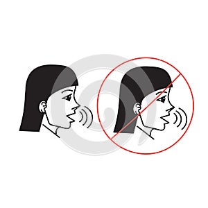 han drawn doodle Talking icon illustration vector