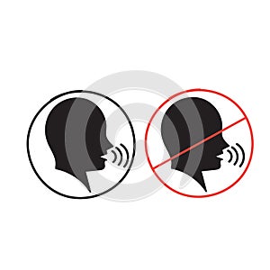 han drawn doodle Talking icon illustration vector