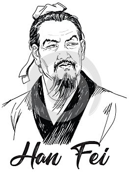 Han Fei, ghinese philosopher, vector