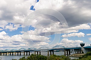 Han River Bridge bridge cityscape cloud hangang korea