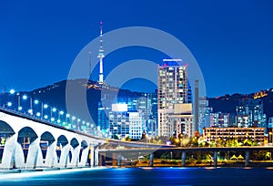 Han River and Bridge in Seoul