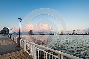 Han River promenade in Da Nang Vietnam