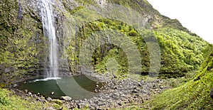 Hanakapi`ai Falls Panorama, Kauai