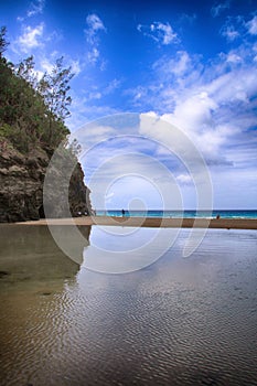 Hanakapiai Beach ,Kalalau trail