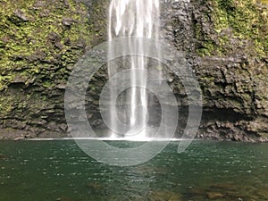 Hanakapiai Falls on Na Pali Coast on Kauai Island, Hawaii.