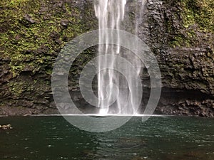 Hanakapiai Falls on Na Pali Coast on Kauai Island, Hawaii.