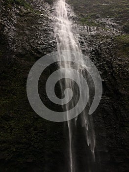 Hanakapiai Falls on Na Pali Coast on Kauai Island, Hawaii.