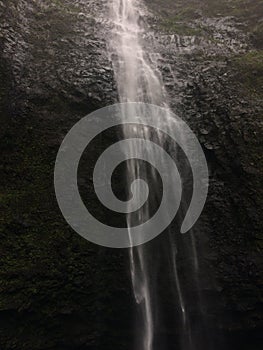 Hanakapiai Falls on Na Pali Coast on Kauai Island, Hawaii.