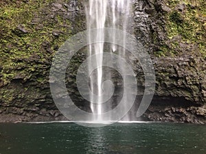 Hanakapiai Falls on Na Pali Coast on Kauai Island, Hawaii.