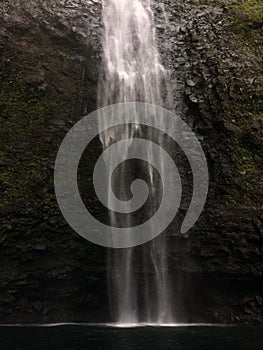 Hanakapiai Falls on Na Pali Coast on Kauai Island, Hawaii.