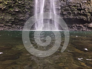 Hanakapiai Falls on Na Pali Coast on Kauai Island, Hawaii.