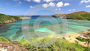 Hanauma Bay aerial view