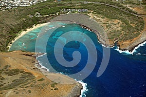 Hanauma Bay Aerial View