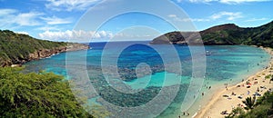 Hanauma Bay Crater Volcano on the Island of Oahu - Hawaii, USA