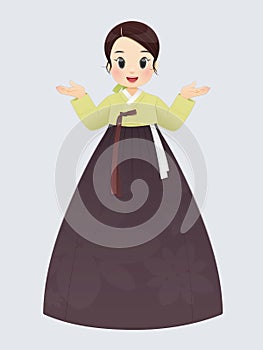 Hanbok girl korean traditional dress