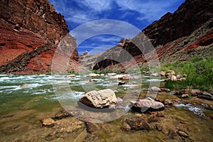 Hance Rapids in the Grand Canyon.