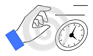 Hand Adjusting Clock Time Highlighting Precision and Time Management