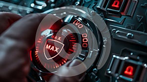 The futuristic control knob.AI generated image