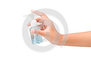 Hand with Alcohol Sanitizer