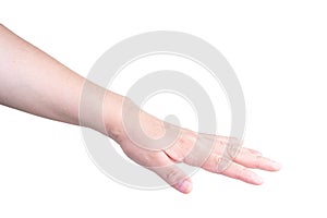 hand on  background clipping path