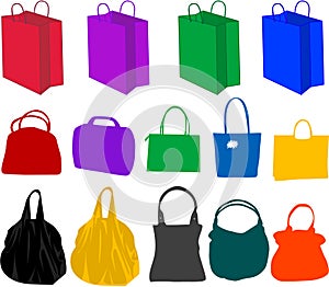 Hand-bag , vector work