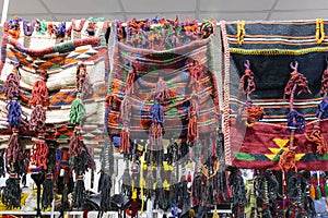 Hand bags for sale at the market in Tabuk