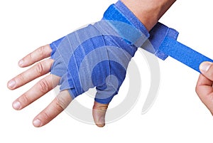 Hand in a bandage