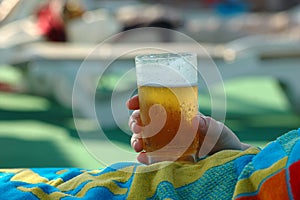 Hand with beer