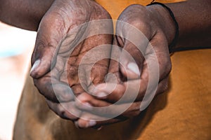 hand beggar black and white picture The concept of the poor, the homeless, the starving, the war